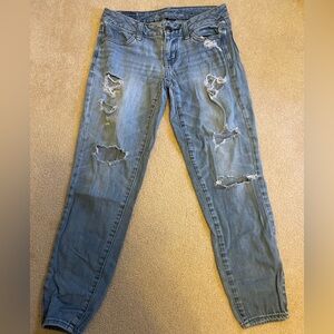 American Eagle Outfitters Light Blue Distressed Jeans